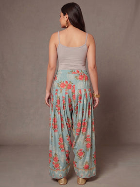 Women Printed Loose Fit Silk Salwar