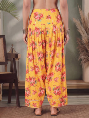 Women Printed Loose Fit Silk Salwar