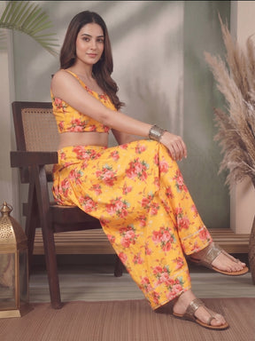 Women Printed Loose Fit Silk Salwar