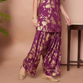 Women Woven Design Silk Salwar
