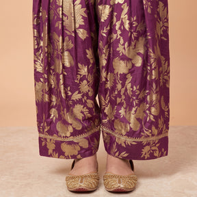Women Woven Design Silk Salwar