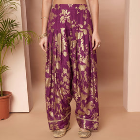 Women Woven Design Silk Salwar