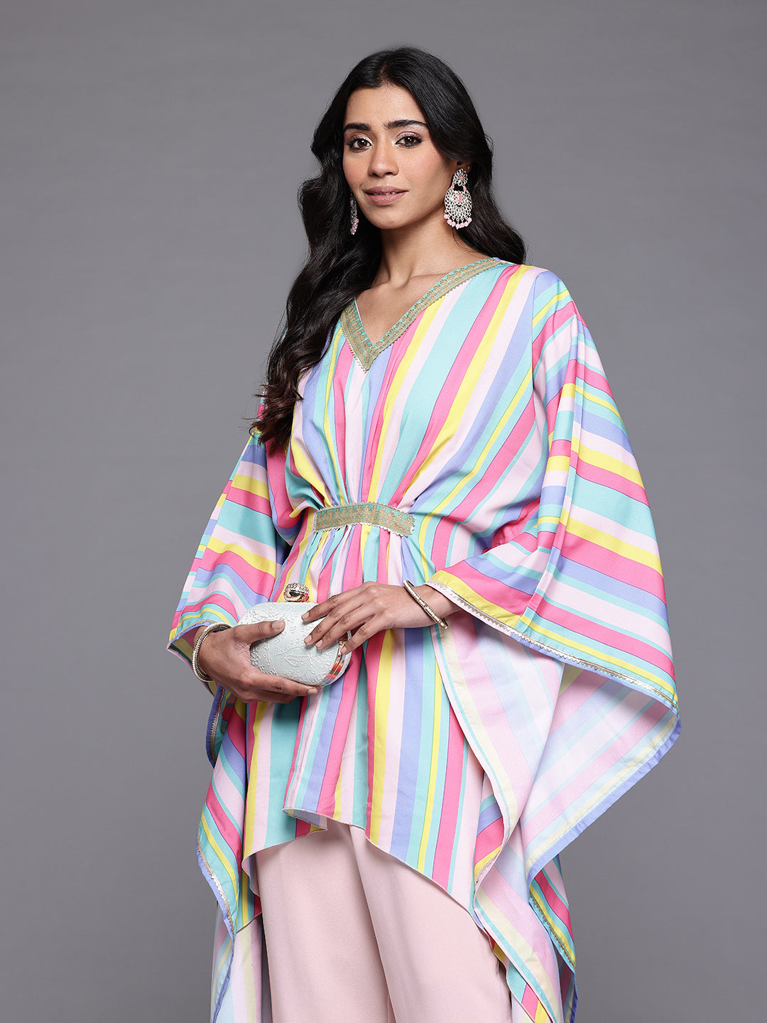 Printed Pleated Gotta Patti Co-Ords