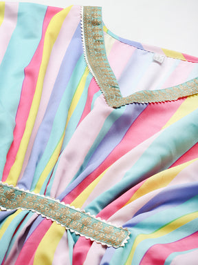 Printed Pleated Gotta Patti Co-Ords