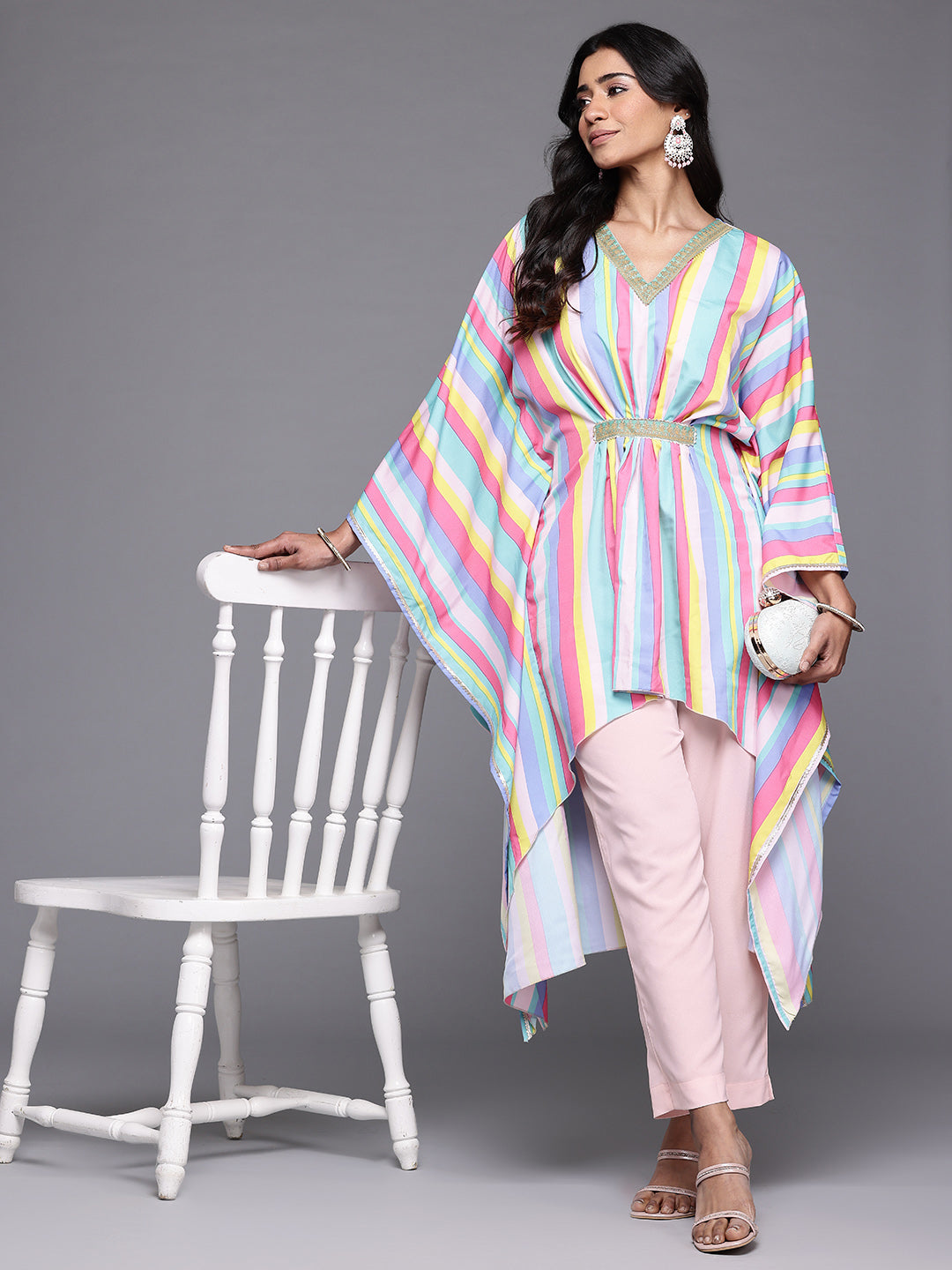 Printed Pleated Gotta Patti Co-Ords