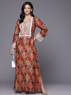 Ethnic Motifs Printed Mirror Work Kurta
