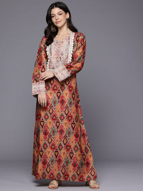 Ethnic Motifs Printed Mirror Work Kurta