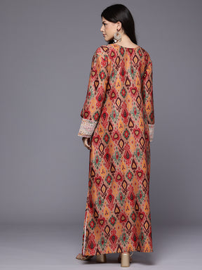 Ethnic Motifs Printed Mirror Work Kurta