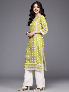 Geometric Printed Chikankari Kurta