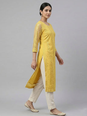 Women Embroidered Sequinned Kurta
