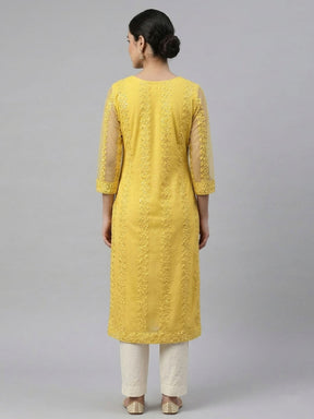 Women Embroidered Sequinned Kurta