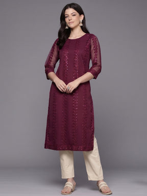 Women Embellished Sequinned Kurta