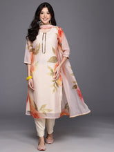 Floral Printed Sequinned Kurta with Trousers & With Dupatta