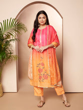 Women Ethnic Motifs Printed Regular Sequinned Kurta with Trousers & With Dupatta