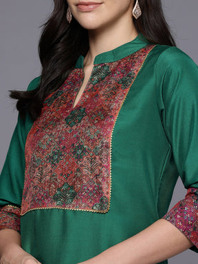 Ethnic Motifs Yoke Design Gotta Patti Kurta with Trousers & Dupatta