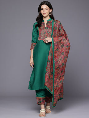 Ethnic Motifs Yoke Design Gotta Patti Kurta with Trousers & Dupatta