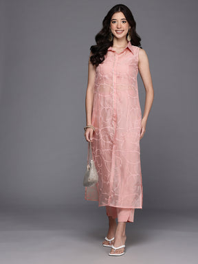 Floral Printed Regular Gotta Patti Kurta with Trousers