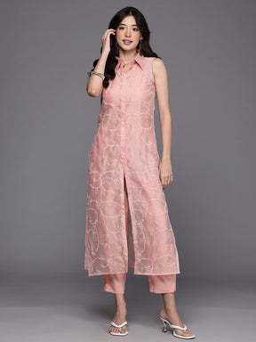 Floral Printed Regular Gotta Patti Kurta with Trousers