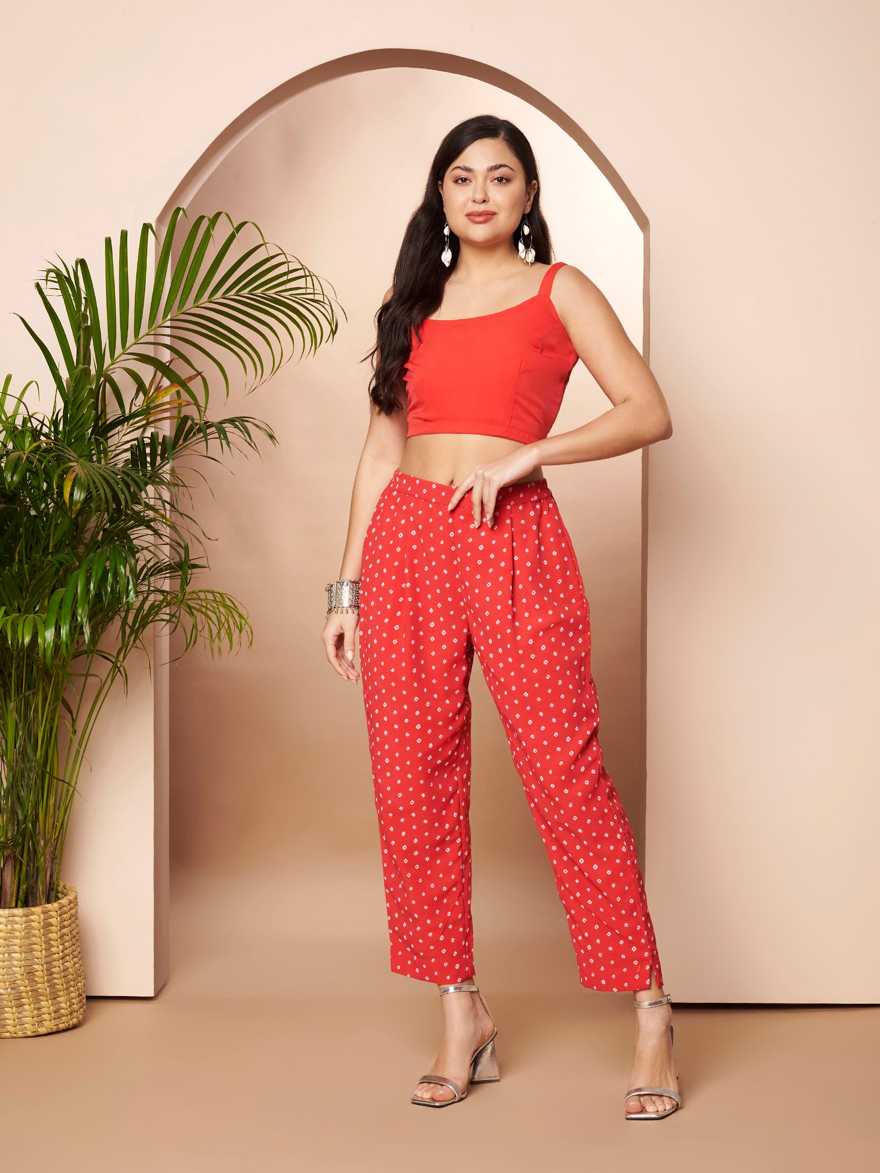 Women Ethnic Motifs Printed Regular Mirror Work Kurta with Trousers