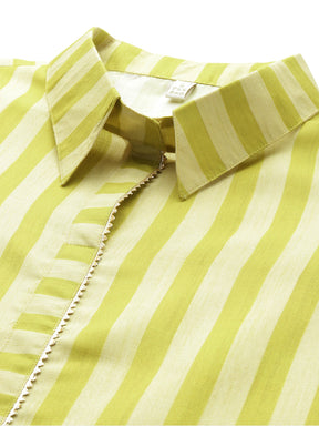 Striped Regular Gotta Patti Kurta with Palazzos