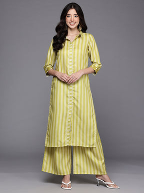 Striped Regular Gotta Patti Kurta with Palazzos