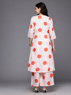 Printed Pleated Gotta Patti Kurta with Palazzos