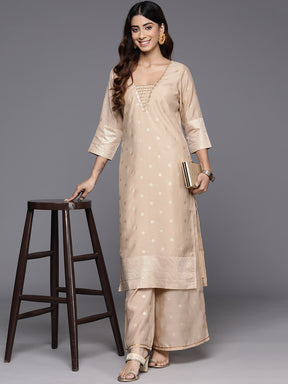 Ethnic Motifs Printed Regular Gotta Patti Kurta with Palazzos