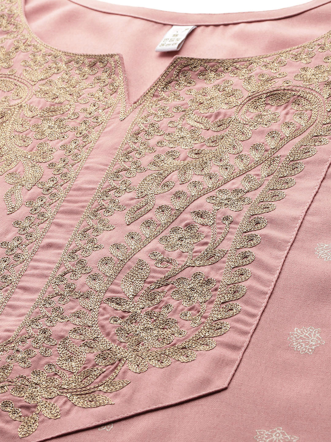Women Ethnic Motifs Printed Zari Kurta with Palazzos