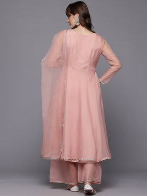 Printed Empire Gotta Patti Kurta With Palazzos & Dupatta