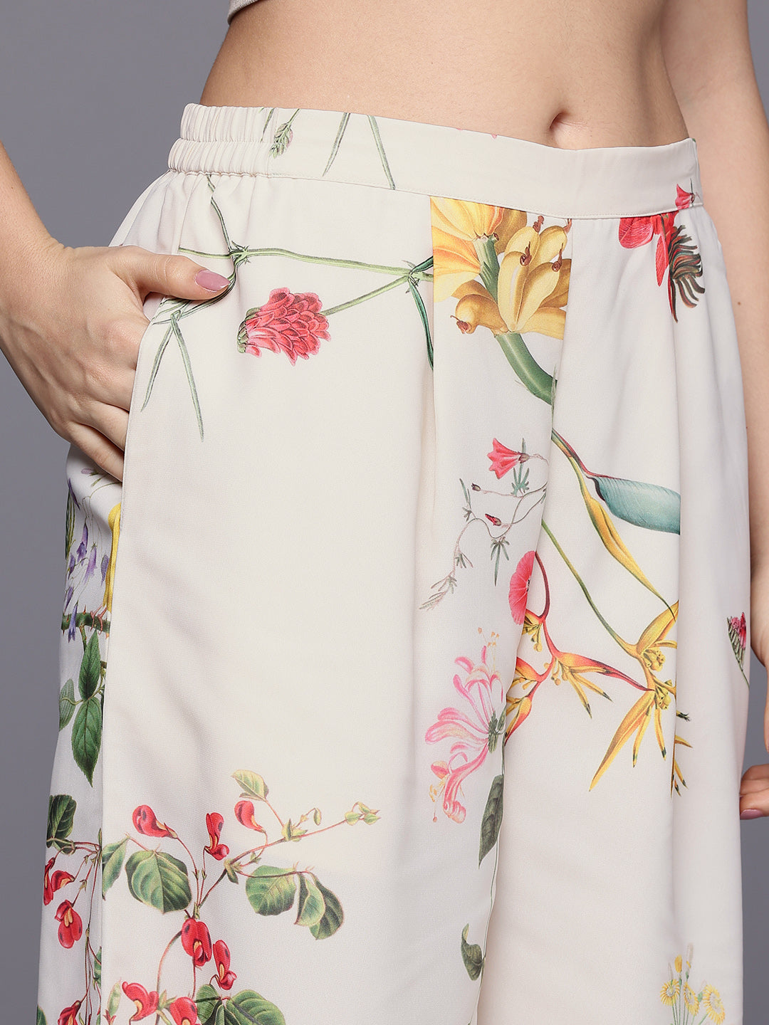 Floral Printed Kurta with Palazzos & Dupatta