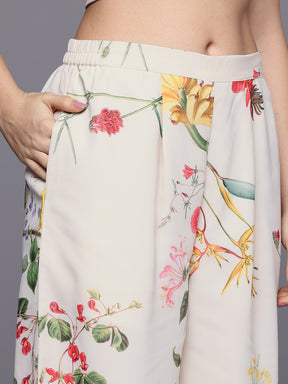 Floral Printed Kurta with Palazzos & Dupatta