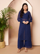 Women Ethnic Motifs Printed Regular Thread Work Kurta with Palazzos
