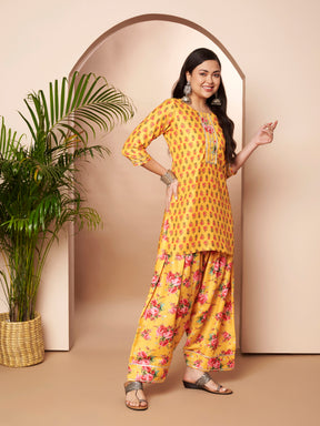 Floral Printed Tunic with Palazzos
