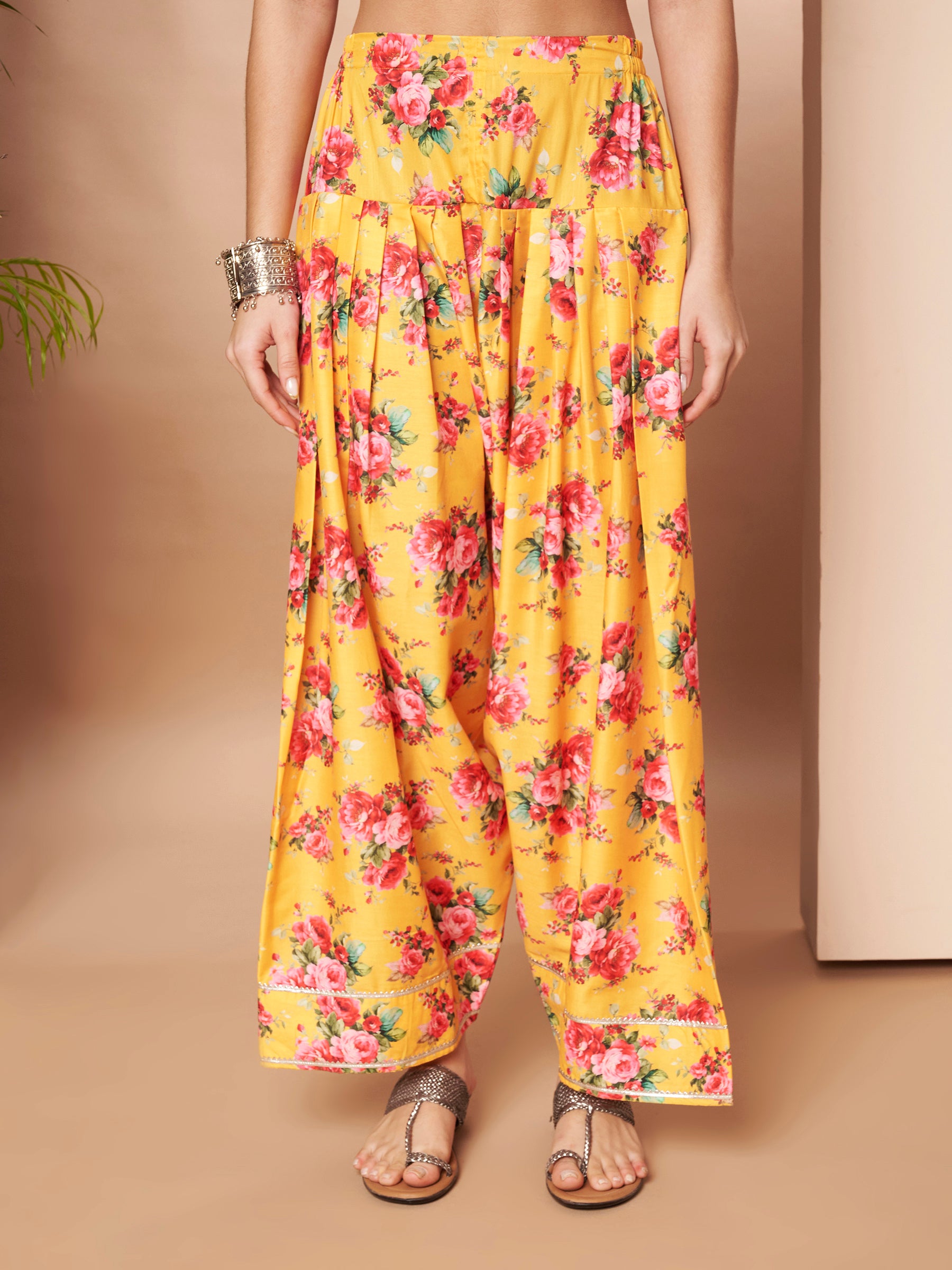 Floral Printed Tunic with Palazzos