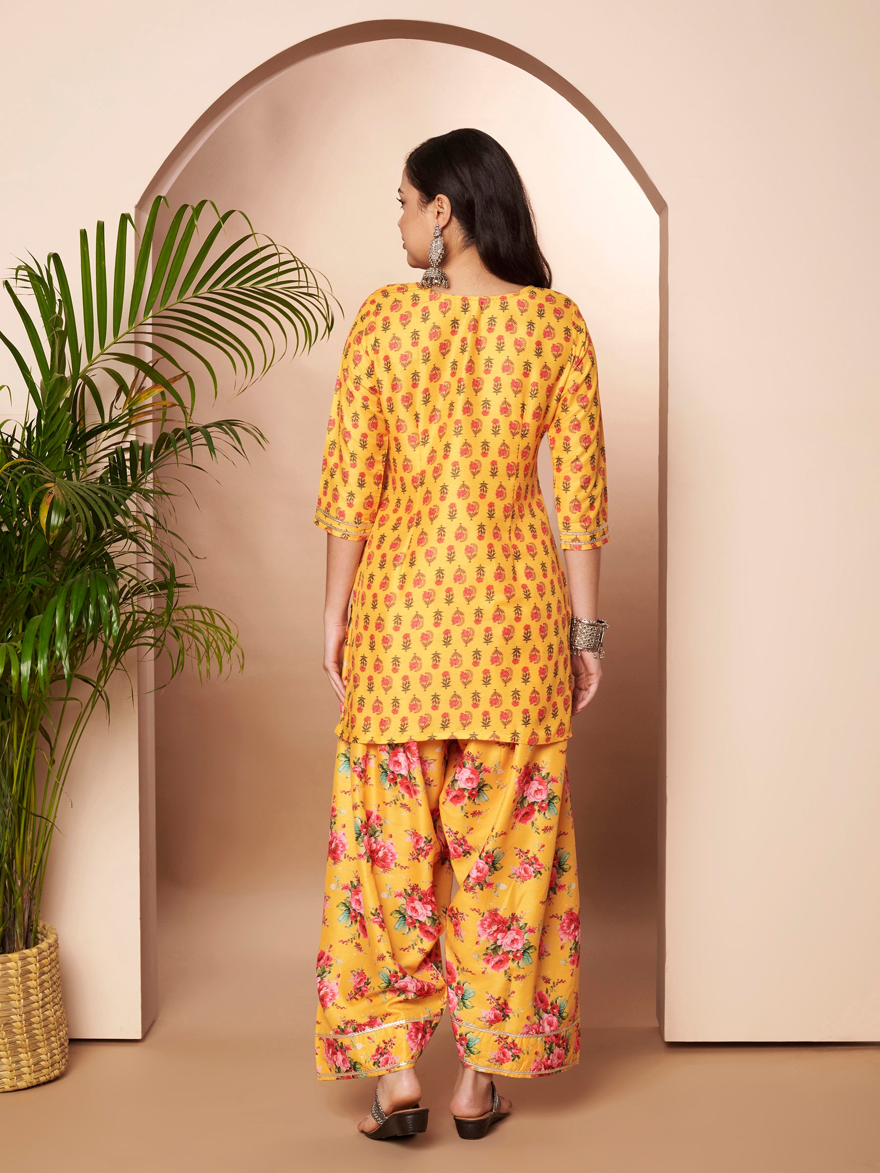 Floral Printed Tunic with Palazzos