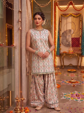 Women Ethnic Motifs Printed Regular Kurta with Palazzos