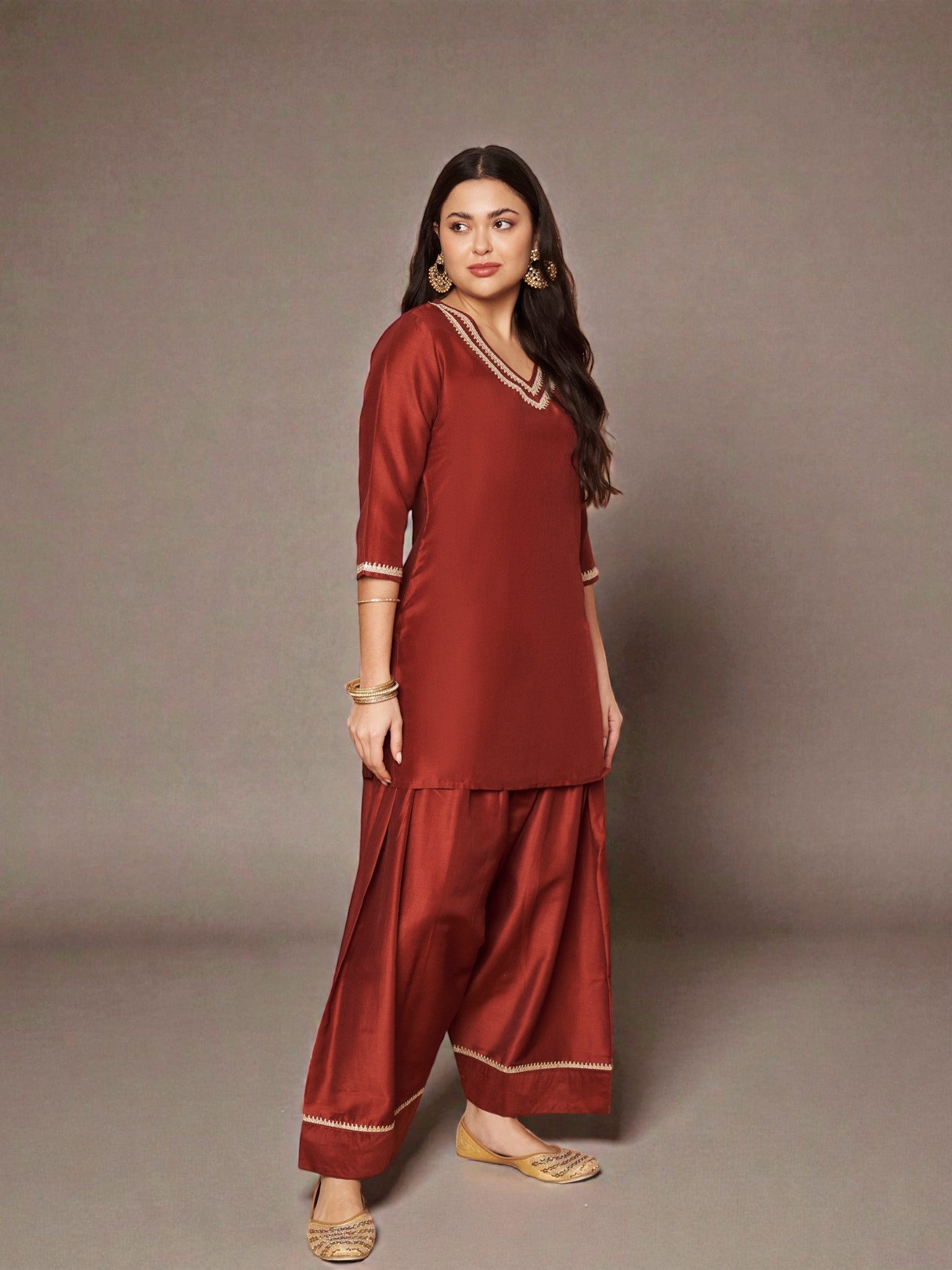 Women Regular Kurti with Salwar & With Dupatta