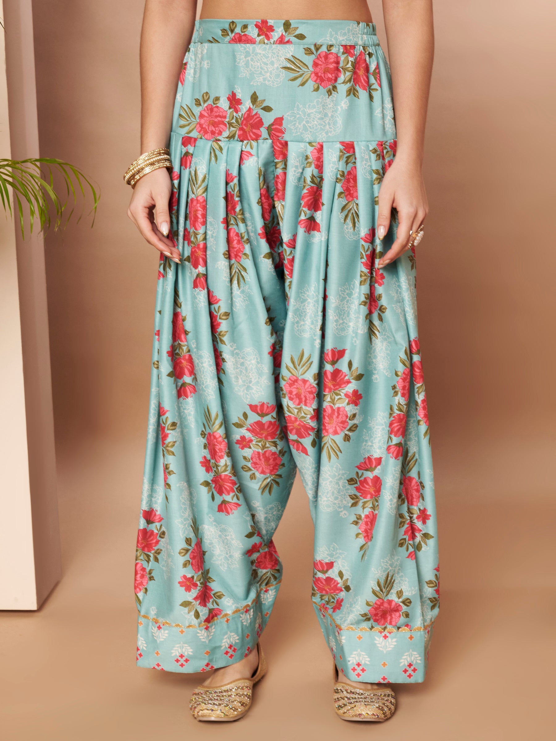 Women Ethnic Motifs Printed Regular Gotta Patti Kurta with Patiala & With Dupatta