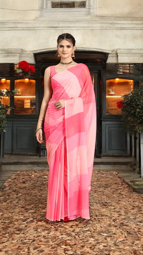 Women's Colourblocked Unstitched Saree