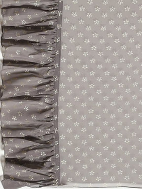 Grey Georgette Gold Foil Printed Fabric