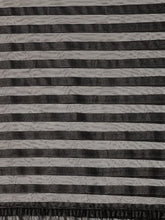 Black Self-Striped Net Fabric