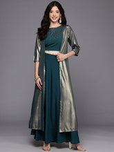 Embellished Top & Skirt With Shrug