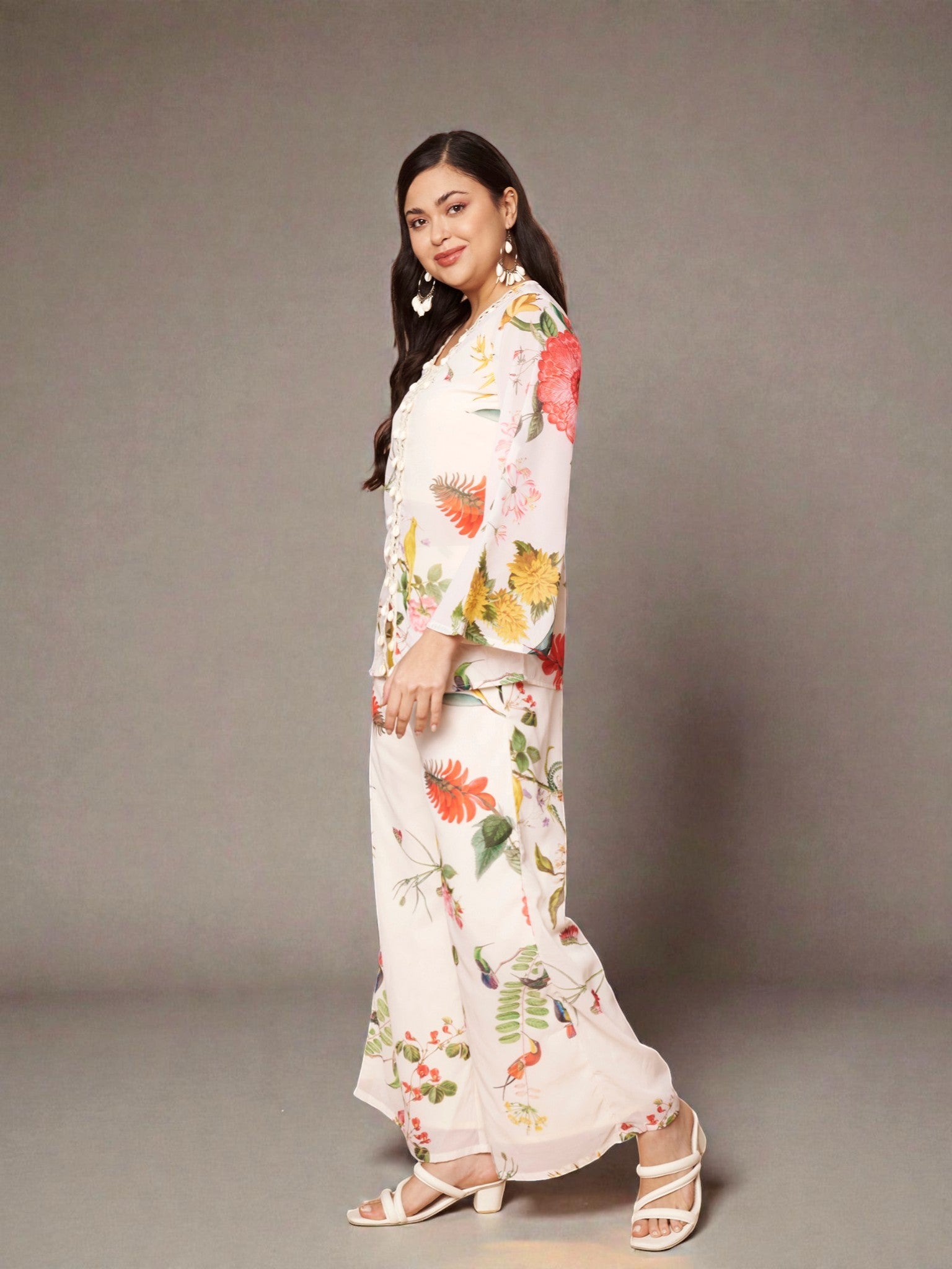 Printed Tunic with Palazzos