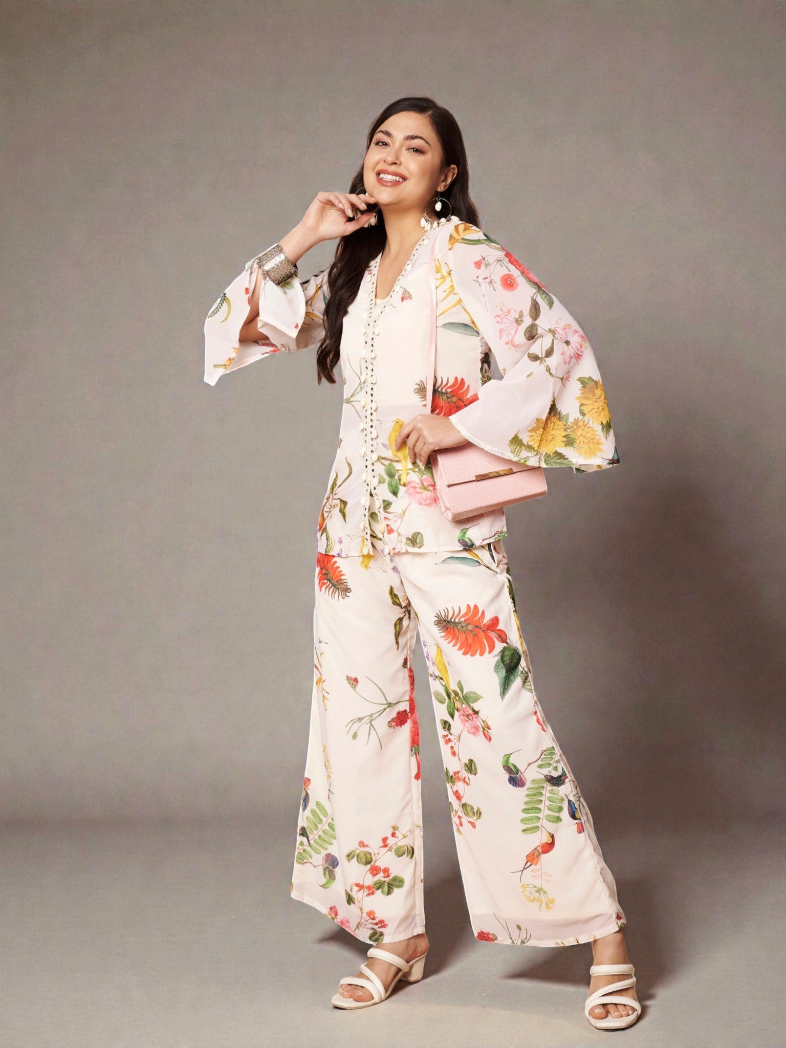 Printed Tunic with Palazzos