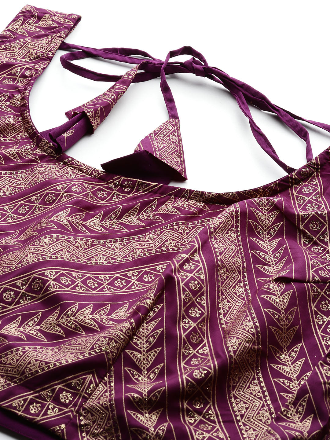 Plus Size Printed Sequinned Detail Foil Print Lehenga Choli With Dupatta