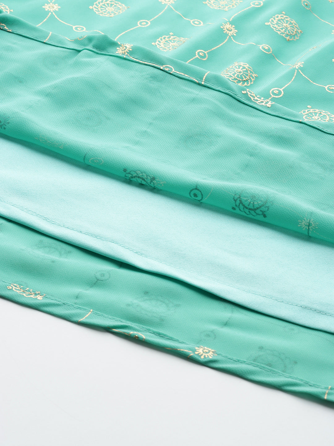 Ethnic Motifs Printed Sequence Detail Draped Maxi Dress