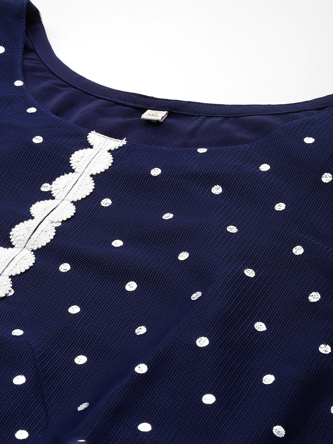 Plus Size Polka Dots Print A-Line Maxi Ethnic Dress