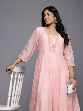 Floral Printed Sequined Detail Maxi Dress