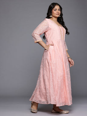 Floral Printed Sequined Detail Maxi Dress