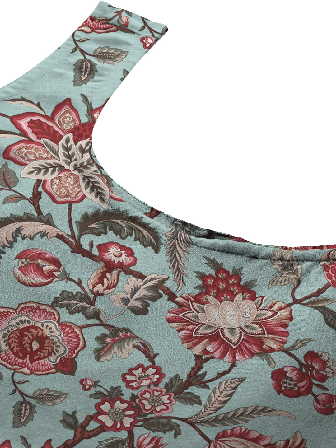 Women Plus Size Floral Printed Fit & Flare Maxi Ethnic Dress